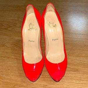 Christian Louboutin Lady Peep Neon Coral